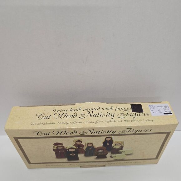 Target Vintage Wooden Nativity Set Cut Wood Folk Art Christmas Figurines Set - Picture 7 of 8